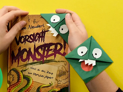Monster-Lesezeichen basteln
