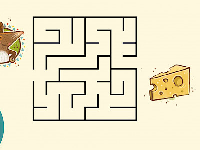 Finde den Weg zum Käse! | Rätsel für Kinder