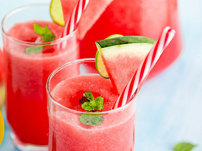 Wassermelonen-Shakes im Glas