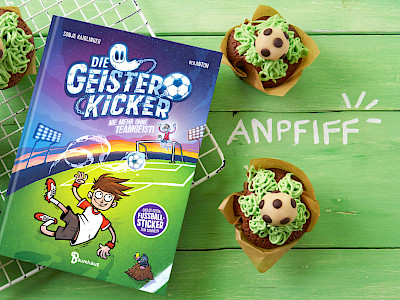 Rezept für Fußball-Muffins mit Grastopping